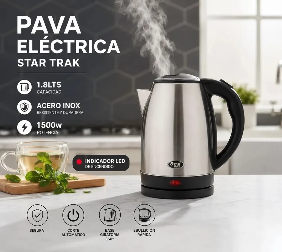 Pava Electrica Star Track 1.8LTS Acero Inox