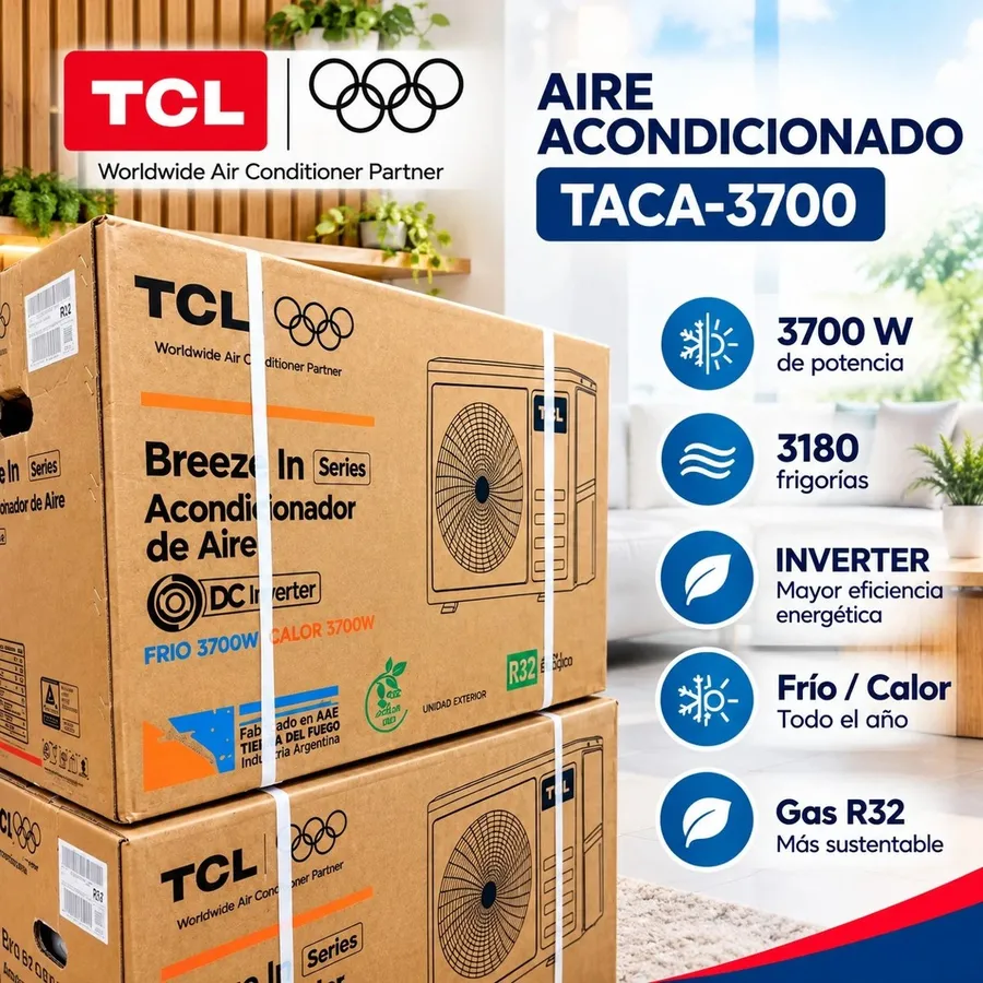 Aire Acondicionado TCL 3700W Inverter