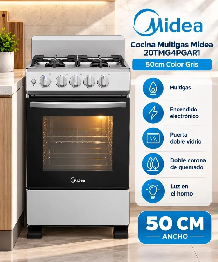 Cocina Midea 20TMG4PGAR1 50CM Multigas