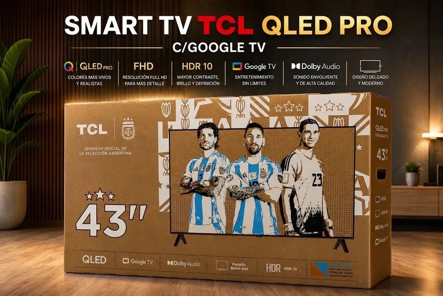 Smart TV TCL 43" Qled PRO C/Google TV