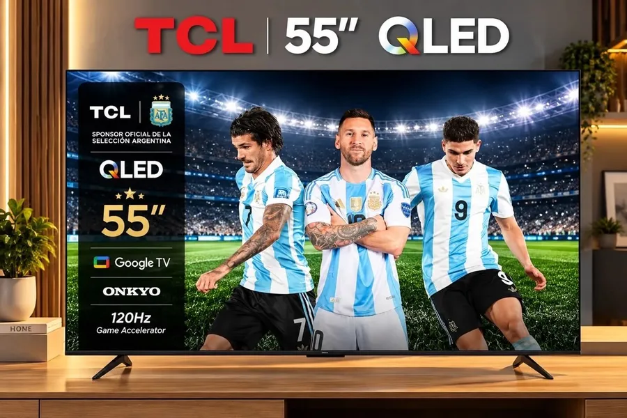 Smart TV 55"TCL Qled C/Google TV