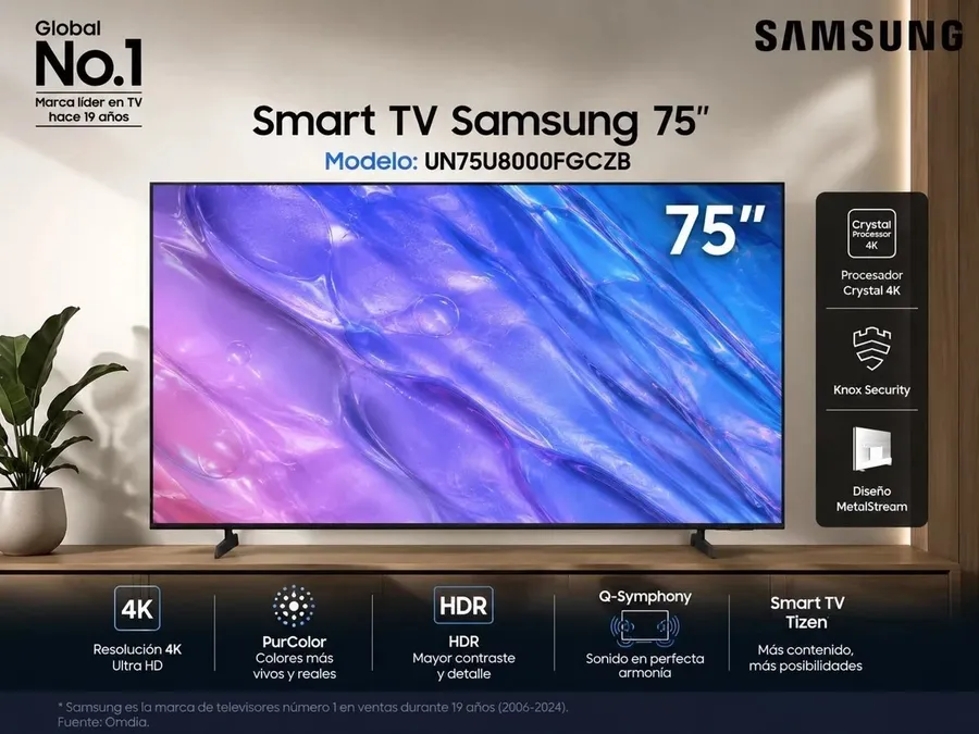 Smart TV Samsung 75'' U8000F 4K UHD