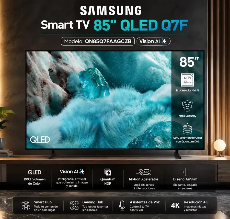 Smart TV Samsung 85'' Qled Q7F Vision AI