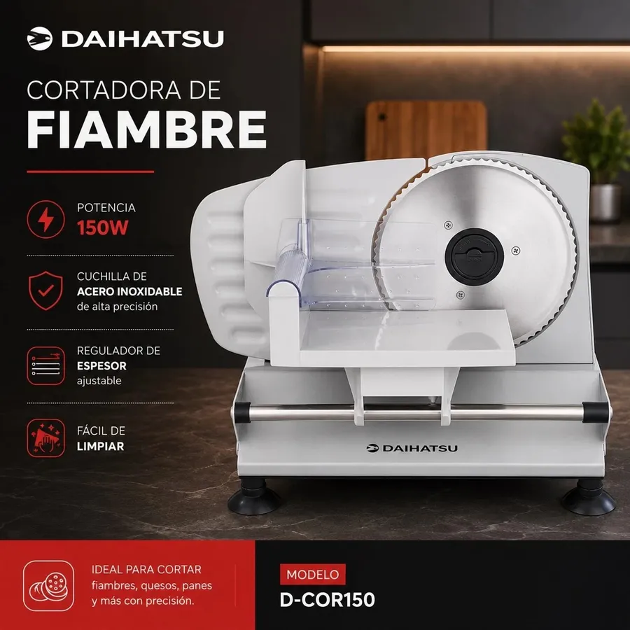 Cortadora DE Fiambre Daihatsu 150W 17CM Inox