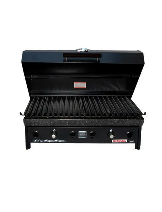 Parrilla a Gas LOURDES M800 - Con Tapa y 2 quemadores LOURDES