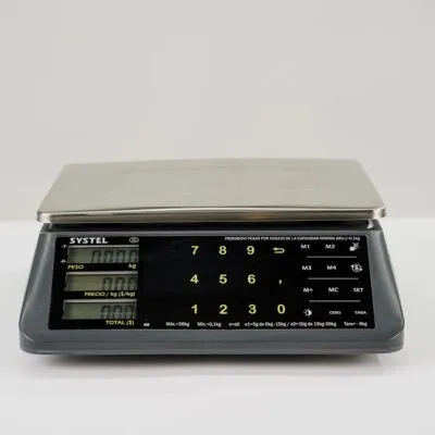 Balanza Comercial Digital Systel Micra 30 Kg Sin Mástil Bat
