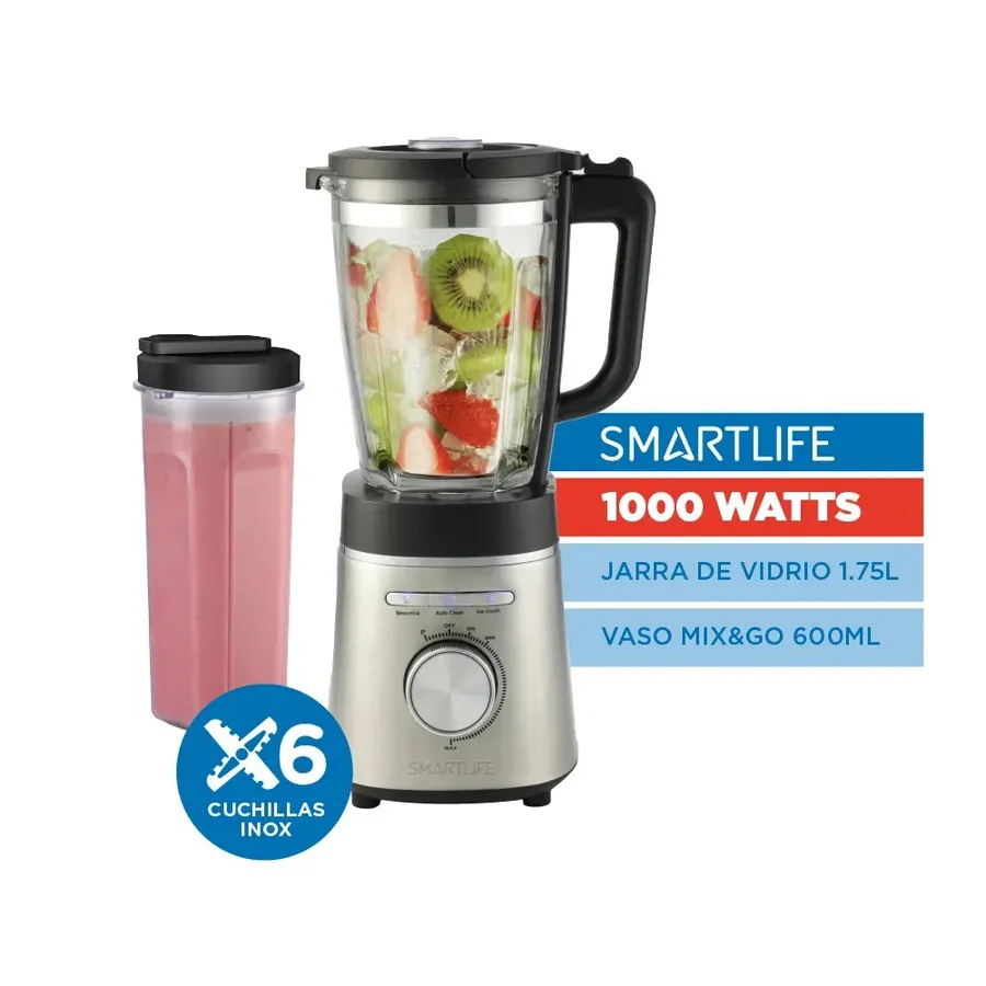 Licuadora CON Vaso SL-BL1402PN Smartlife