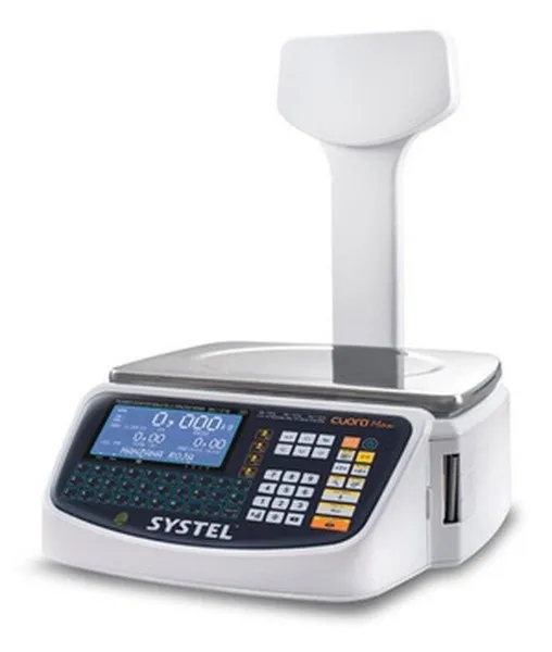 Balanza Digital Cuora Max ST 30kg Mástil Impresor systel